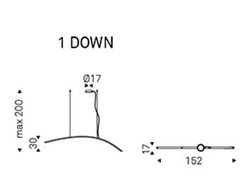 Светильник Katana 1 down GFM11