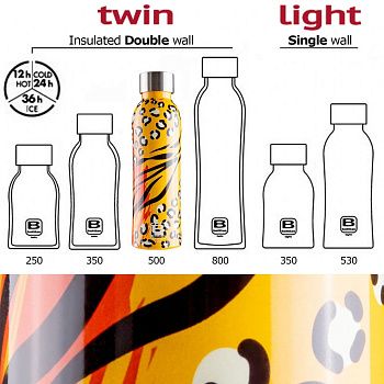 Casa Bugatti Термобутылка для воды Twin с крышкой BBT-AN500IS, с цветной печатью