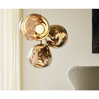 Люстра Melt Led Gold Chandelier Small MES01G(4)+LEDC01GOEU(1)