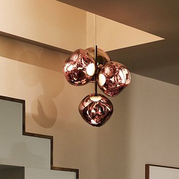 Люстра Melt Led Chandelier Copper Small MES02CO(4)+LEDC04GOEU(1)