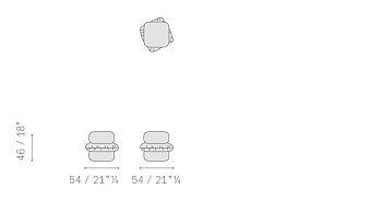 Журнальный стол ассиметричный Squash