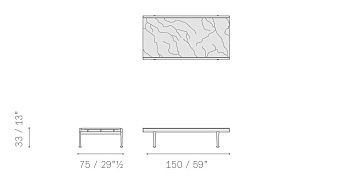 Журнальный стол прямоугольный Souvenir d'Italie