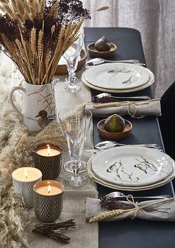 Блюдо для торта Les oiseaux de la foret Птицы в лесу 1854BPGB03