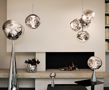 Торшер Melt Cone Fat Floor Silver/Silver MES01CH-FUN05M1