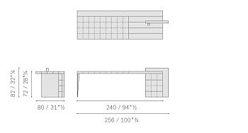 Письменный стол прямоугольный H_O