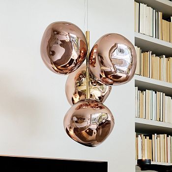 Люстра Melt Led Chandelier Copper Small MES02CO(4)+LEDC04GOEU(1)