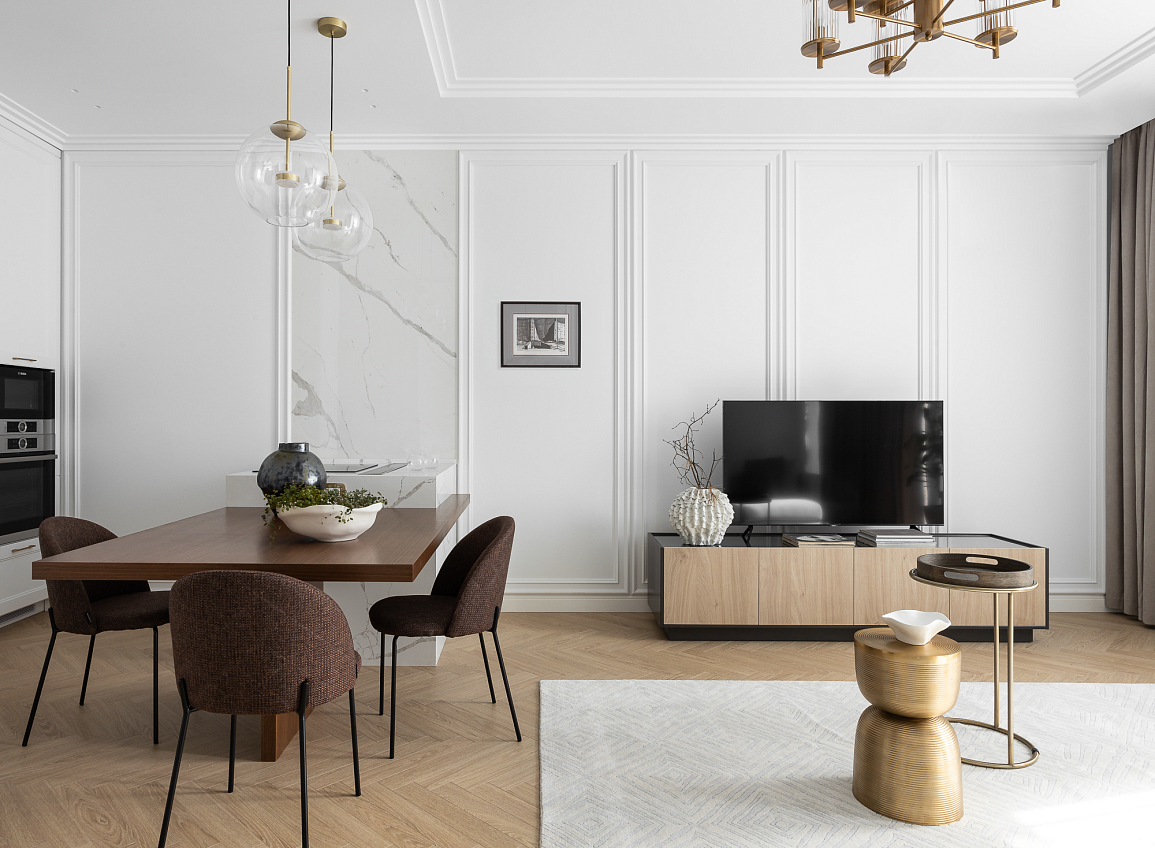 Светлая квартира 58 м² в Москве ЖК «Воробьев дом»