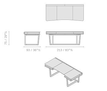 Письменный стол прямоугольный Peek-a-Book