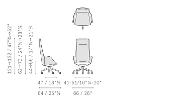 Стул Cercle 640x660x1210