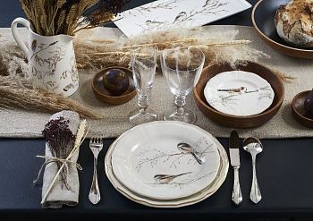 Блюдо для торта Les oiseaux de la foret Птицы в лесу 1854BPGB03