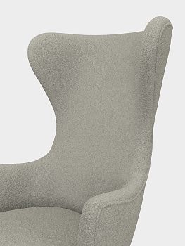 Кресло Wingback Grey White Kvadrat Elle Boucle