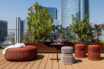 Пуф уличный Lepli 106x106x37 см.