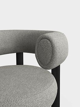 Кресло Fat Black Wood & Natural Alpine Boucle