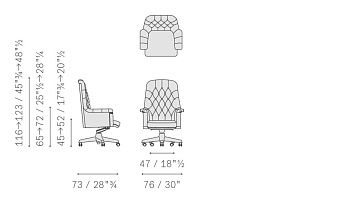 Стул Oxford 730x760x1160