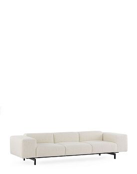 Диван трёхместный Largo Curly (белый) 7160/C1