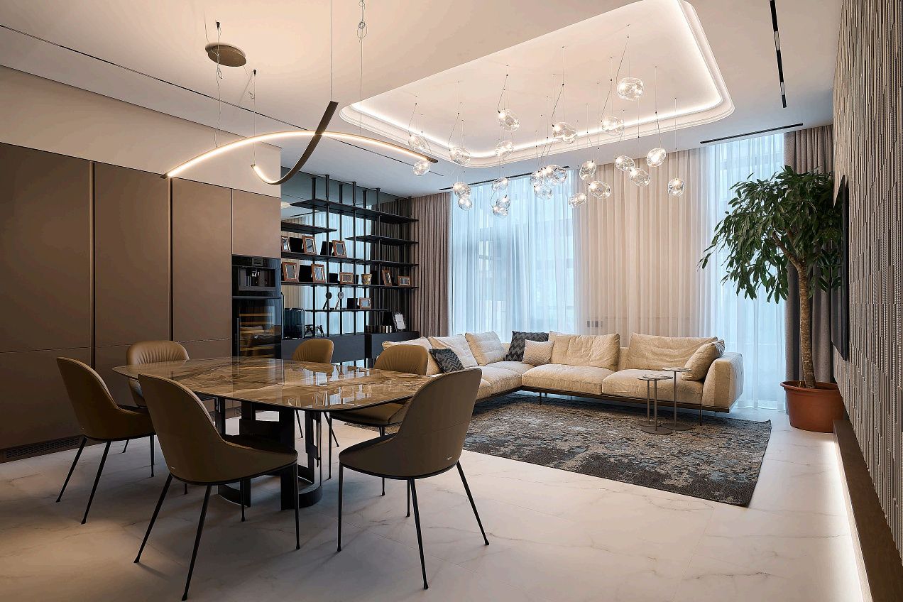 Стильный таунхаус 278 м² ЖК «Парк Фонте / Park Fonte» в Истринском районе Подмосковья