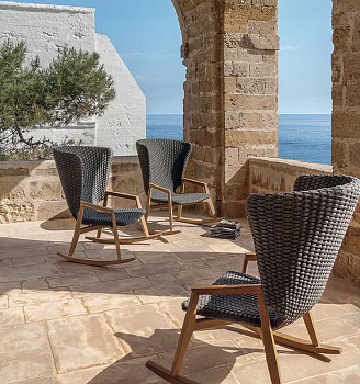 Ethimo Knit уличное кресло-качалка