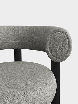 Стул Fat Black Wood & Natural Alpine Boucle