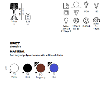 Настольная лампа Bourgie 9077/03