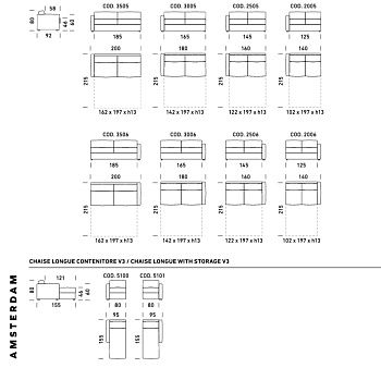 Диван-кровать Amsterdam с оттоманкой