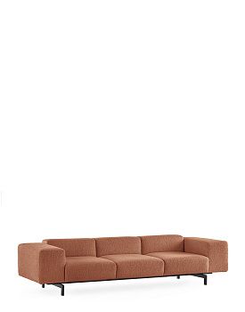 Диван трёхместный Largo Curly (розовый) 7160/C2