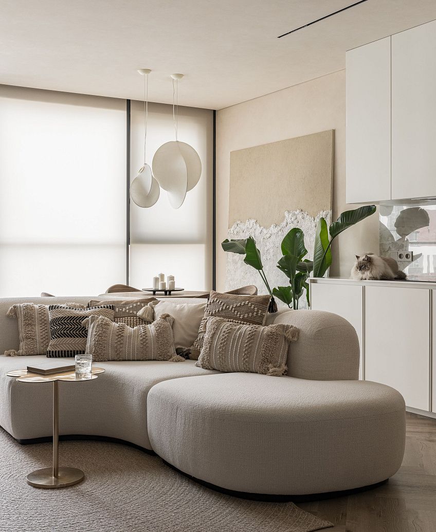 Светлая квартира 89 м² в Екатеринбурге