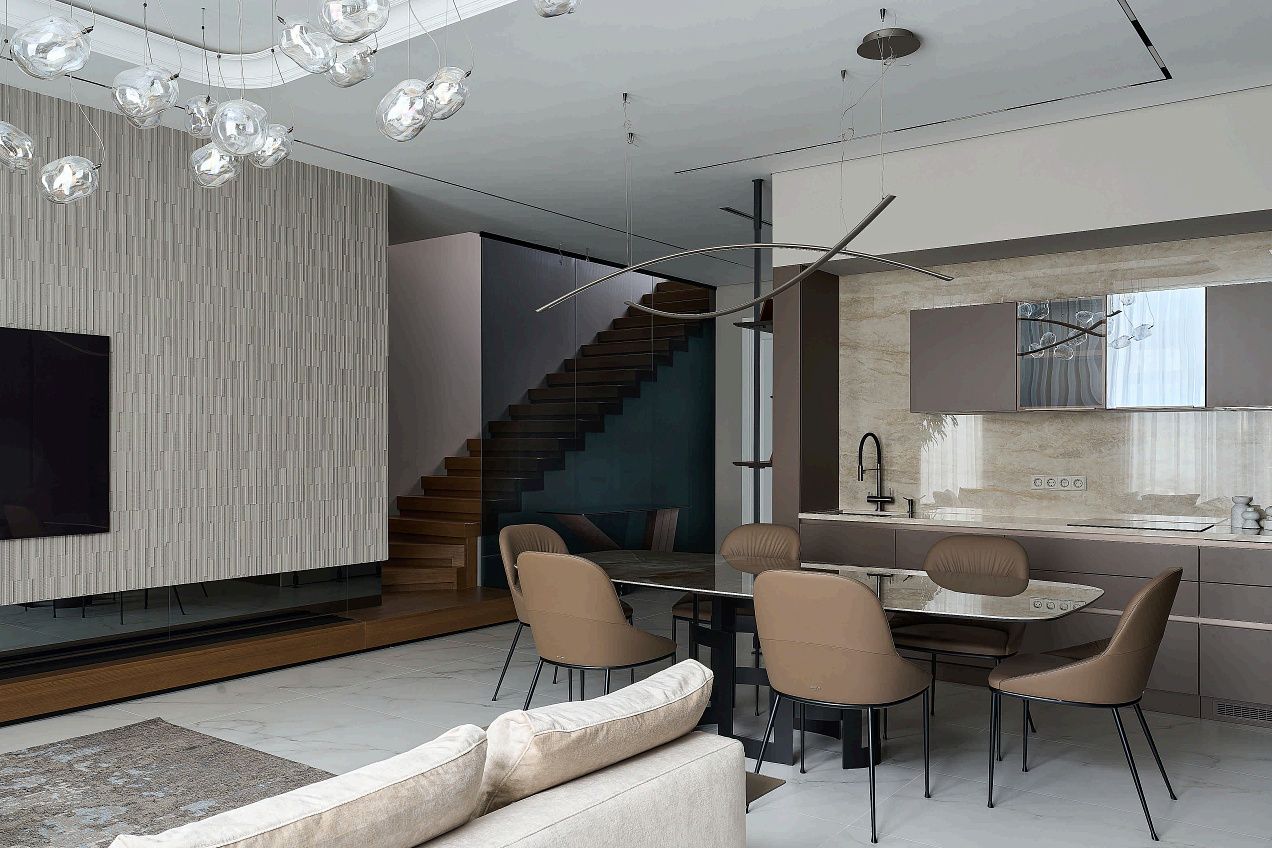 Стильный таунхаус 278 м² ЖК «Парк Фонте / Park Fonte» в Истринском районе Подмосковья