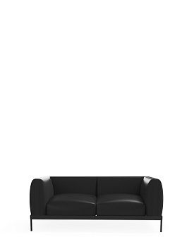 Диван двухместный Asia Leather (чёрный) 7279/NN