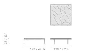 Журнальный стол квадратный Souvenir d'Italie