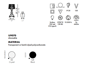 Настольная лампа Bourgie G9070/Q8
