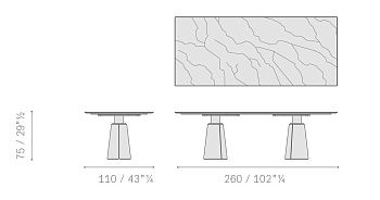 Стол прямоугольный Mesa Due