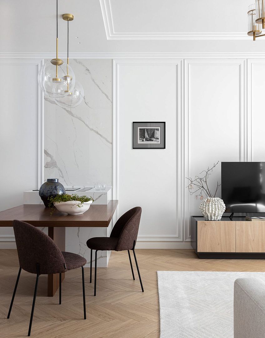 Светлая квартира 58 м² в Москве ЖК «Воробьев дом»