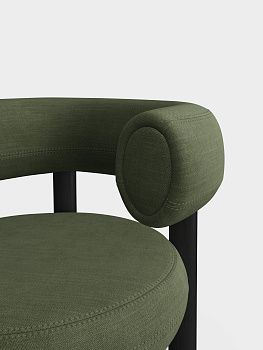 Кресло Fat Black Wood & Tarragon Linara Linen