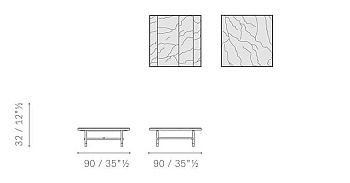 Журнальный стол квадратный Pierre
