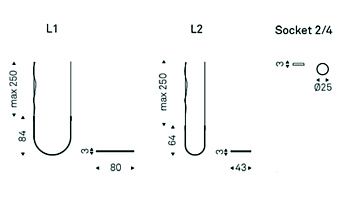 Светильник Nahun L1, L2 ottone 06 nero