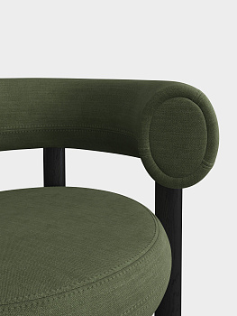 Стул Fat Black Wood & Tarragon Linara Linen