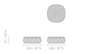 Пуф уличный Lepli 106x106x37 см.