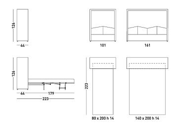 Диван-кровать Pagetto в виде консоли