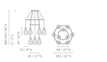 Люстра Soffi 450x1050x2300(max)