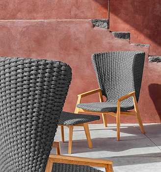 Ethimo Knit уличное кресло с высокой спинкой