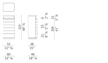 Комод Duo 550x380x1240