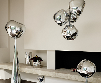 Торшер Melt Cone Fat Floor Silver/Silver MES01CH-FUN05M1