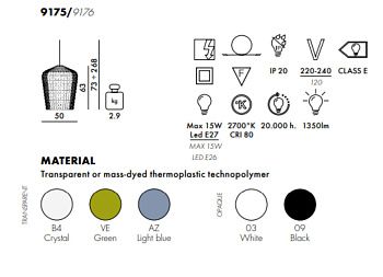 Светильник Kabuki 9175/B4